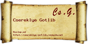 Csereklye Gotlib névjegykártya